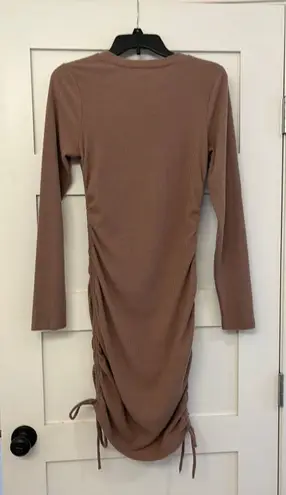 Love Tree Bodycon Tan Dress