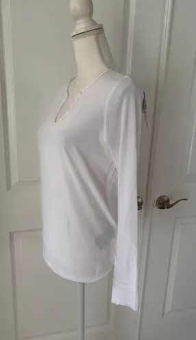 Zadig & Voltaire Women’s Tunisien Skull Strass Beaded Henley White Cotton Top