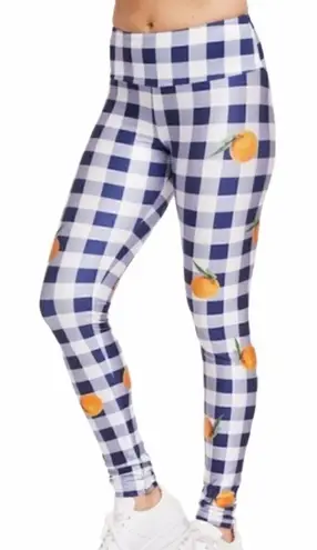 nwt Goldsheep citrus gingham leggings sz xs Blue