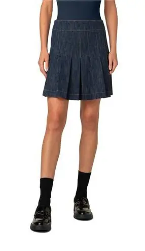 Akris Punto Fit & Flare Denim Mini Skirt in Black Size 4 EXCELLENT!