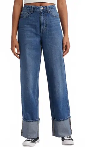 BP  Wide Cuff High Waist Wide Leg Jeans Dark Wash NWT Size 26 - Image 1