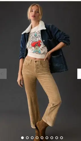 Pilcro x Anthropologie Corduroy Pants – Tan Wide Leg Straight – NWT Size 26