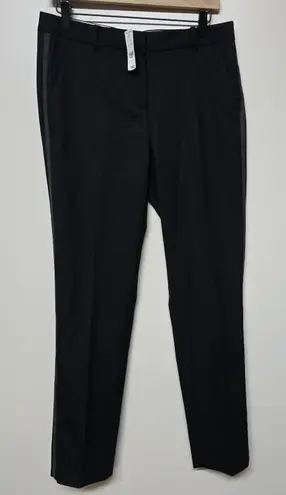 Brooks Brothers Red Fleece Wool Blend Dress Pants Black Gray Tuxedo Stripe Sz 6