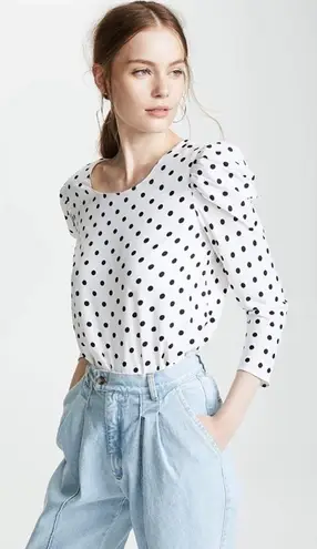 Valencia and Vine Polka Dot Blouse White