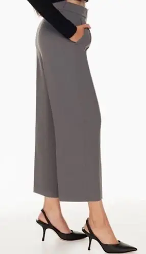 Wilfred Aritzia  The Effortless Pants Cropped Wide Leg Peppercorn Gray 8