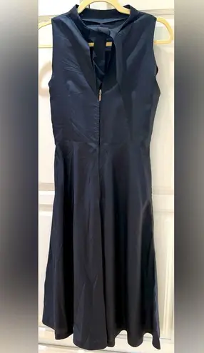 Elegant/Retro tailored made 100% silk Black/grey Sleeveless A