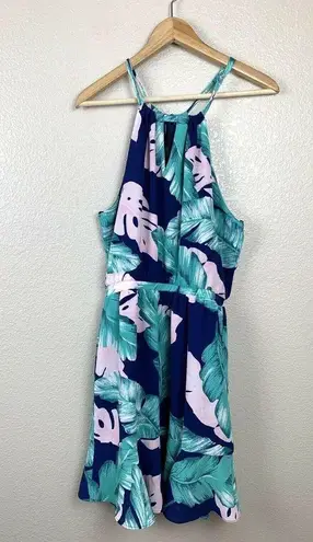 Gibson Calla Keyhole Halter Neck Dress