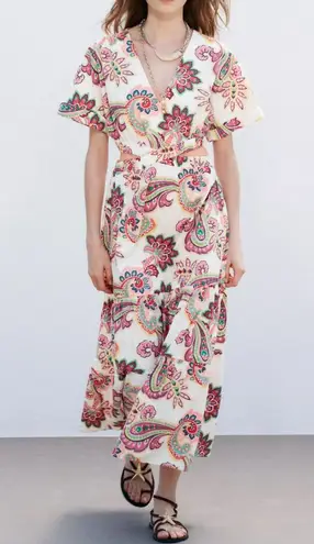 ZARA  cut out poplin dress