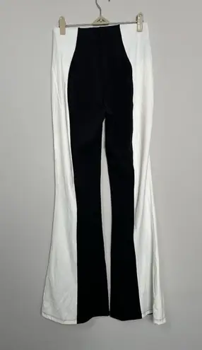 Halara High Waisted Tummy Control Hem Color Block Flare Casual Leggings Size Medium