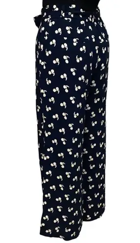 FRNCH NEW Cherry Print Wide Leg Trouser Pants Size Small