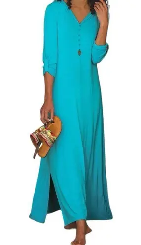 Soft Surroundings HAMSA Hooded CAFTAN Dress