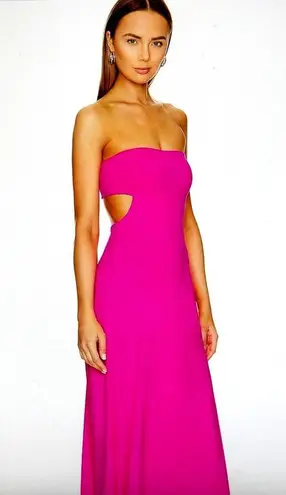 Susana Monaco Strapless Cut Out Back Maxi Dress Snapdragon L