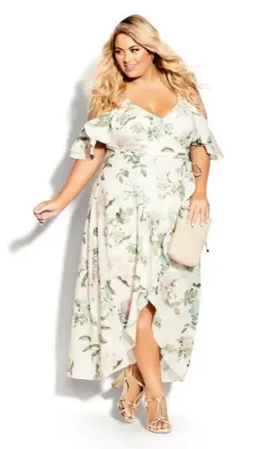 City Chic Tender Floral Maxi Dress in Fresh Floral XSmall Womens Plus Gown