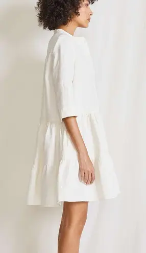 Apiece Apart Maurino Drop Waist White Collared Mini Dress | L