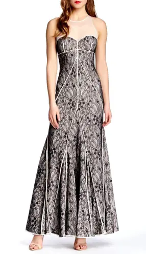 Halston Heritage Sleeveless Lace formal evening Gown size XS NWT MSRP: $695
