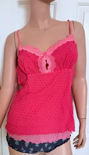 Hanky Panky Vintage Pink Lace Mesh Camisole Top Brand New Hard Find Made in USA