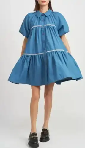 En Saison Blue Tara Puff