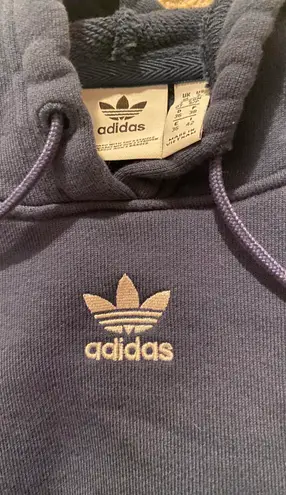 Adidas Navy Blue Cropped Sweatshirt