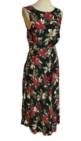 Vintage 90s floral pin up style dress Size 10