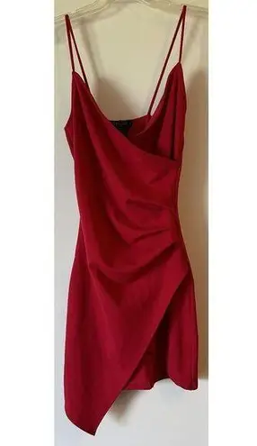 JOE & ELLE Asymmetrical Hem Red Bodycon Dress Size Medium NEW