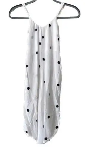 Ava Sky Fighting Eel Polka Dot Hawaiian Midi Jumpsuit Romper Pockets XS White