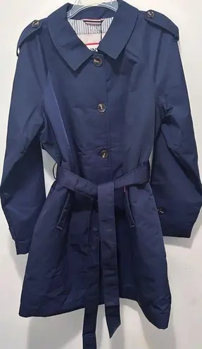 Hunter  Stacy Water Resistant Trench Coat Navy Large NWT