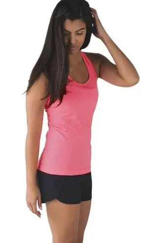 Lululemon  Swiftly Tech Racerback In Heathered Neon Pink Lightweight Run Size 4