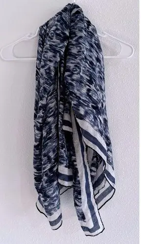 Loro Piana Scarf Stole Wrap Womens Blue Cashmere Silk Blend Italy Luxury Classic