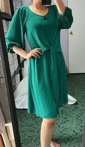 Maeve Anthropologie  Valparaiso Emerald Green Dress