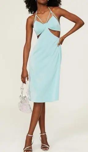 Samantha Sipos Tiffany mint blue Butterfly Slip Dress sz S