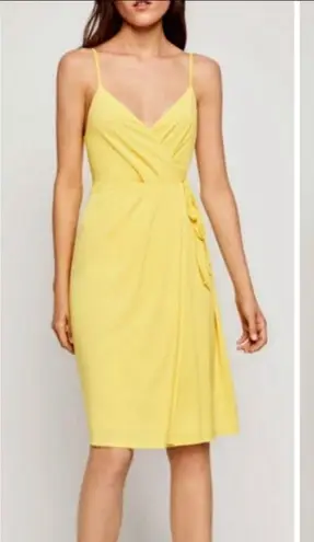 BCBGeneration Strappy Wrap Dress in Yellow XXS