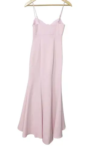 Likely Calhoun Dress Women’s Size 0 Pink Asymmetrical Midi Gown Knotted Bust