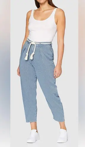 United Colors Of Benetton Blue & White Striped Ankle Length Pants Women’s Size 4