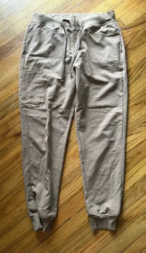 Mandala Scrubs Jogger Pants Tan Size M