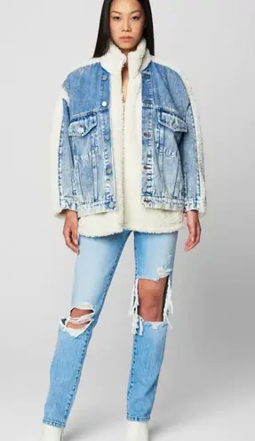 BLANK NYC Denim Sherpa Jacket