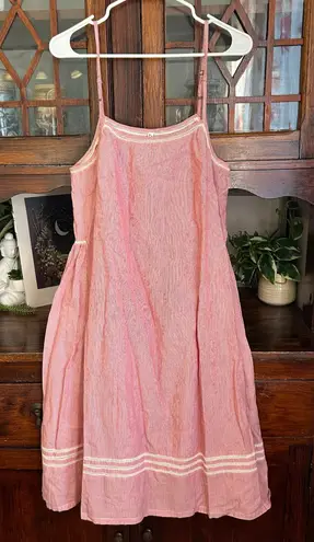 Domi Red Gingham Organic Cotton Nightgown Spaghetti Strap Size Large