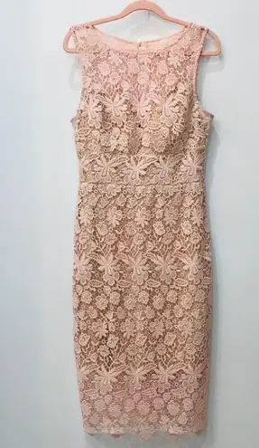 Bisou Bisou Blush Pink Lace dress size 8.