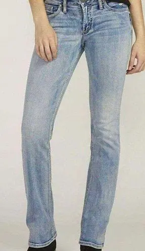 Silver Jeans Suki Mid Rise Bootcut denim thick stitch medium wash