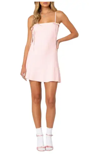 Edikted Bow Tie Rib Minidress Size Medium