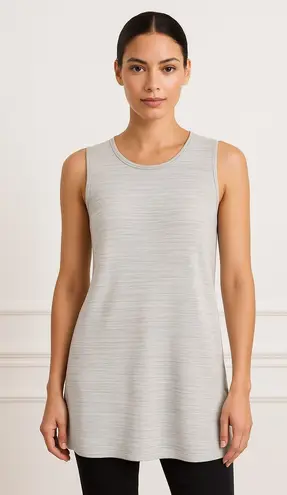 MM.LaFleur Shirt Women XL Gray Heathered Knit Sleeveless Tank Top Preppy Luxury