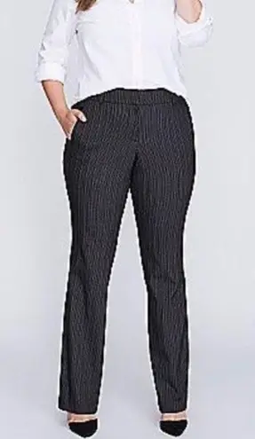 Lane Bryant Womens stretch boot striped pants size 18