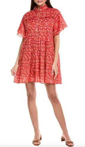 Ro's Garden Joey Mini Dress, Komaki Red Floral Size XL