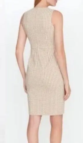 J. McLaughlin Tan Paulson Gingham Dress size 10