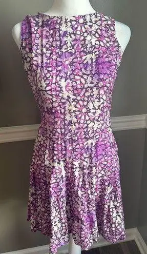 Olive & Oak Anthropologie Womens Purple Spring Plum Print Sleeveless Dress Small