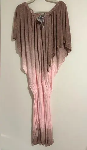 Young Fabulous and Broke Fiona ombré off shoulder maxi pink beige dress NWT YFB