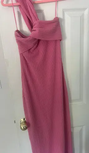 4S13NNA Pink Midi Dress