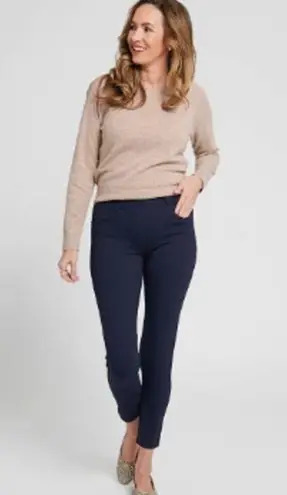 Betabrand Women's Navy Blue Stretch Pants Size S Long Ankle Crop