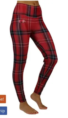 Zoozatz Arkansas Razorbacks  Women's NC Plaid Leggings