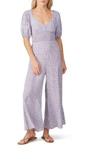Auguste Lilac Floral Puff Sleeve Jumpsuit Size AU 8 (US 4) Purple