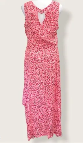 Apricot Red/White Floral Sleeveless Dress Size S (UK) = size Med/6 US NWT